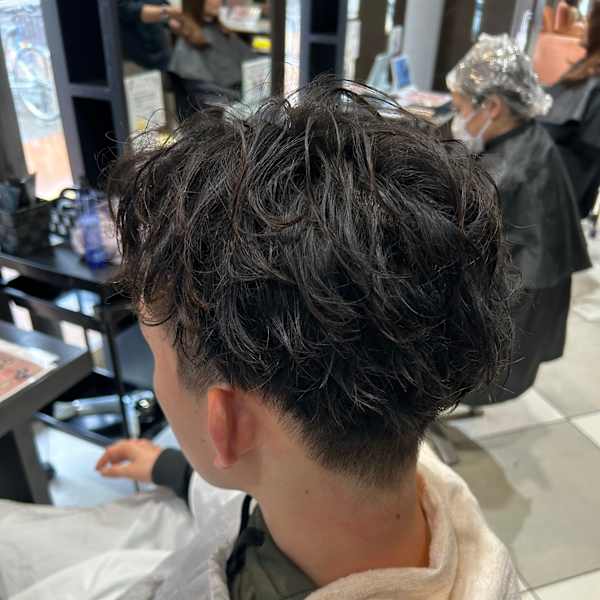 パーマ風癖毛ヘア