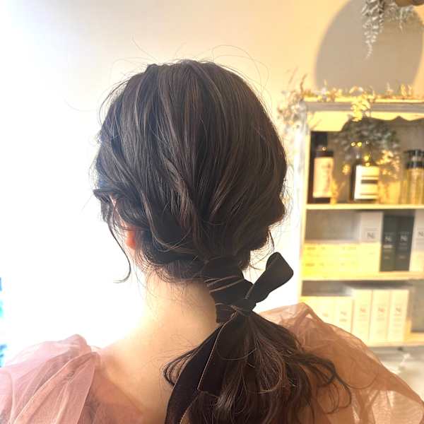 ＊LOREN＊結婚式やパーティーに♪ローポニーヘア