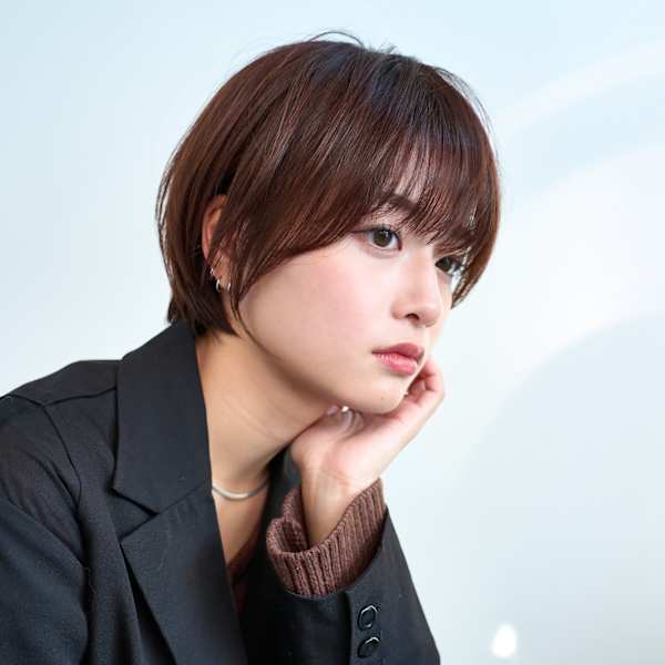 ショートボブ/小顔/ニュアンスパーマ/ブルーージュ[原宿]