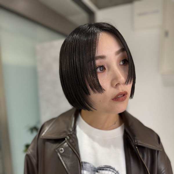 小顔似合わせカットナチュラルショートボブハンサムショート
