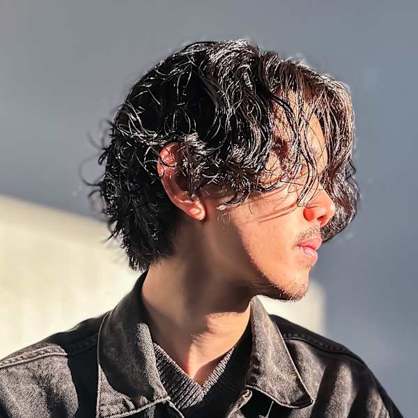 【吉田智哉】メンズウルフ、ニュアンスパーマ、スパイラルパーマ