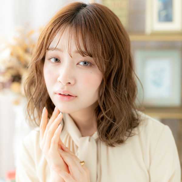 くせ毛風ウェットヘアゆるふわハイライト　細めハイライト|COVER HAIR bliss【カバーヘア ブリス】大宮/大宮西口店