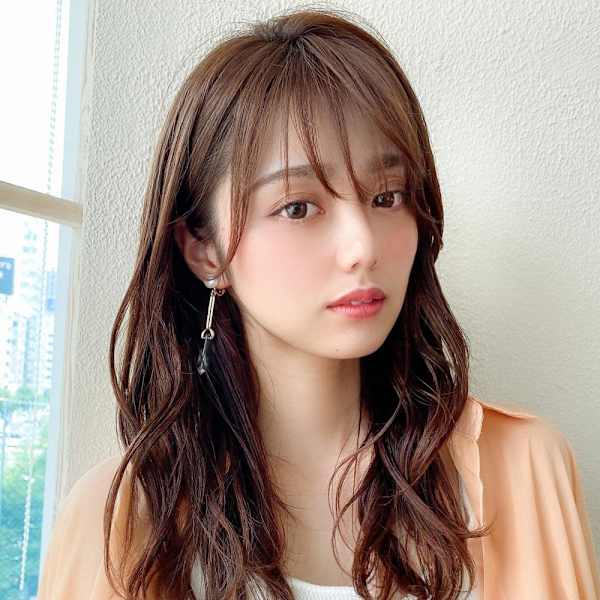 韓国ヘア/レイヤーカット/前髪あり/20代30代/ネビージュ