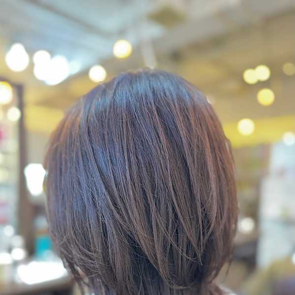 30代40代50代大人可愛いレイヤーミディアムくびれヘア