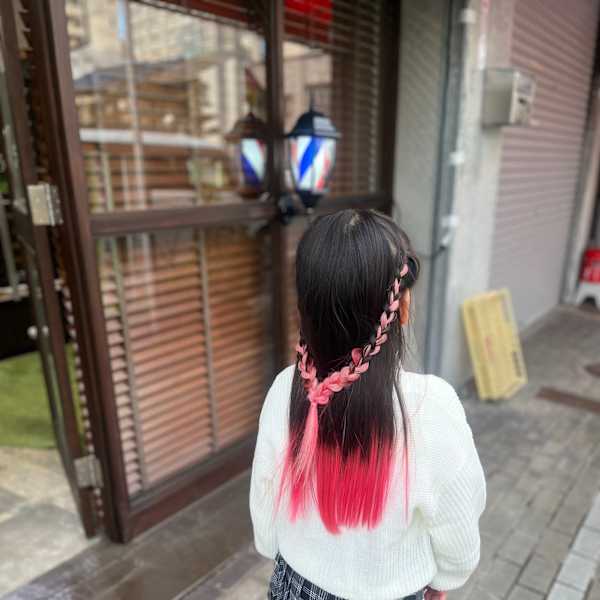 キッズすそブリーチ＋オンカラー