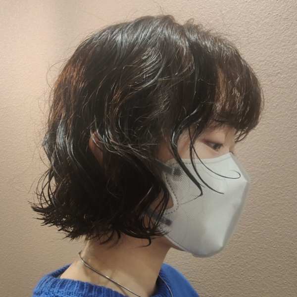 ボブパーマ/くせ毛風パーマ/パーマスタイル【島袋蛍月】