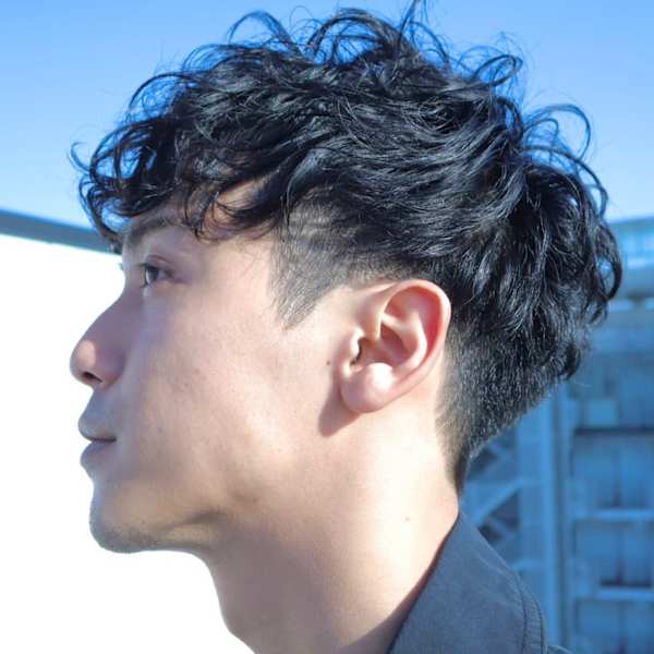 スパイラルパーマメンズマッシュ◇刈り上げショート