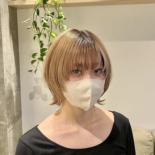 黒髪/ボブルフ/ネビージュ/小顔/ワンレン/仙台/髪質改善|ブリーチ&トリートメント&ショート HETTU 仙台駅前店