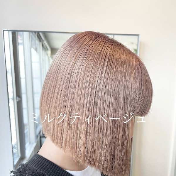 W_SALON 河原町】ミルクティベージュ×ショートボブ|W_SALON