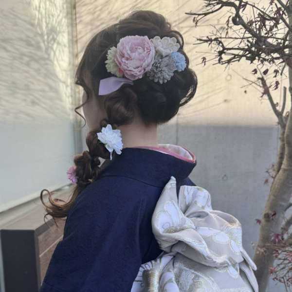 着物に合うたまねぎヘアアレンジ
