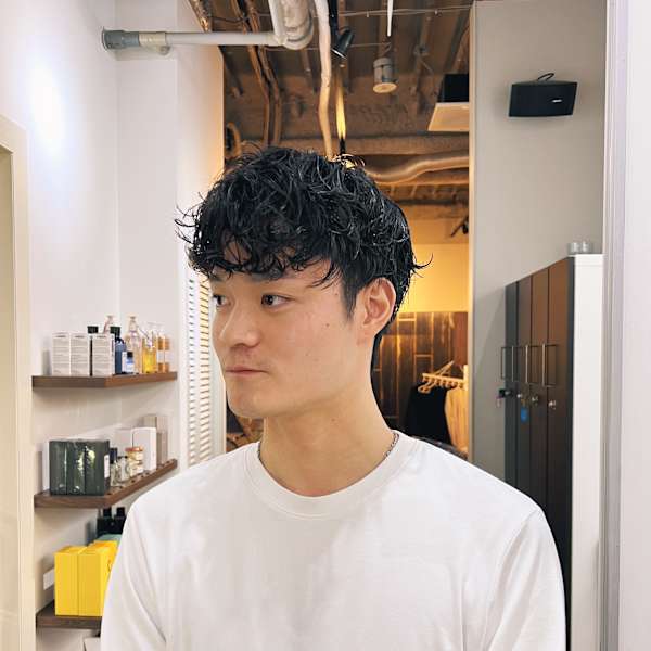 メンズ カット マッシュ パーマ