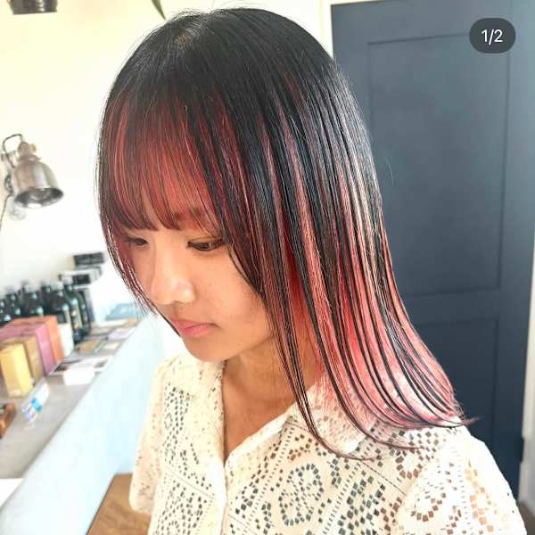 ダブルカラーアンブレラカラーピンクヘアー髪質改善トリートメン|ARBRE hair&make