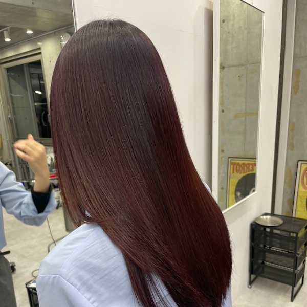 チェリーレッド レッドブラウン 髪質改善トリートメント