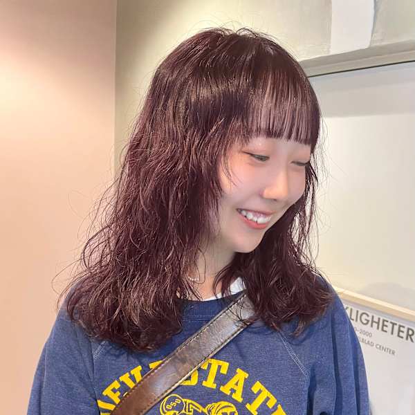 パーマ × ラベンダーカラー