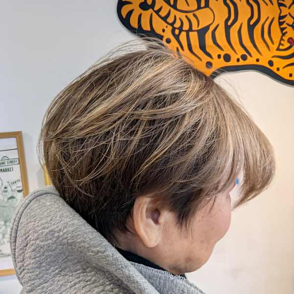 白髪ぼかし+ハイライト