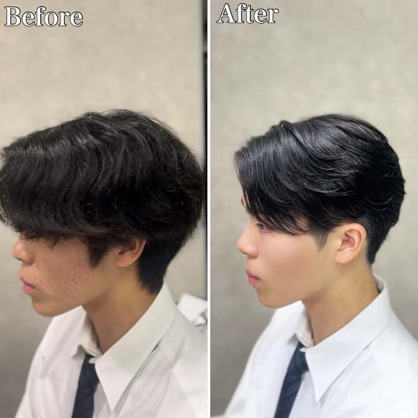 横浜”曲がる縮毛矯正ニュアンスメンズ縮毛矯正