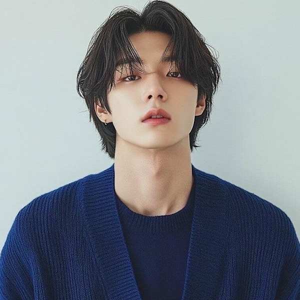 センターパートウフルスタイル