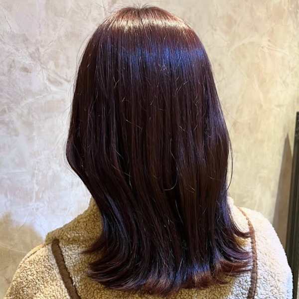 ボルドーカラー　ブリーチなしダブルカラー　ミディアムレイヤー|W by GRITTERs