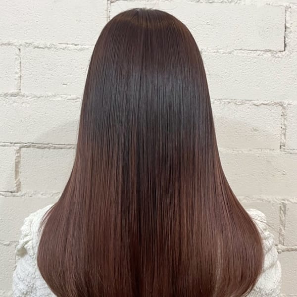 髪質改善カラー　ストレートヘア　レッドブラウン　レイヤー|atelier mim
