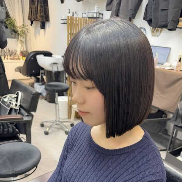 切りっぱなし/内巻きボブ/ぱつっとボブ/ワンレンボブ