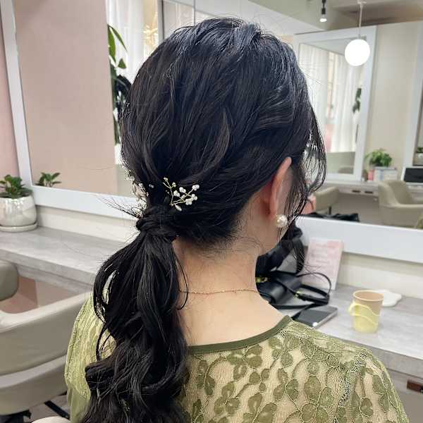 【特別な日のヘアセット】編みおろしヘア