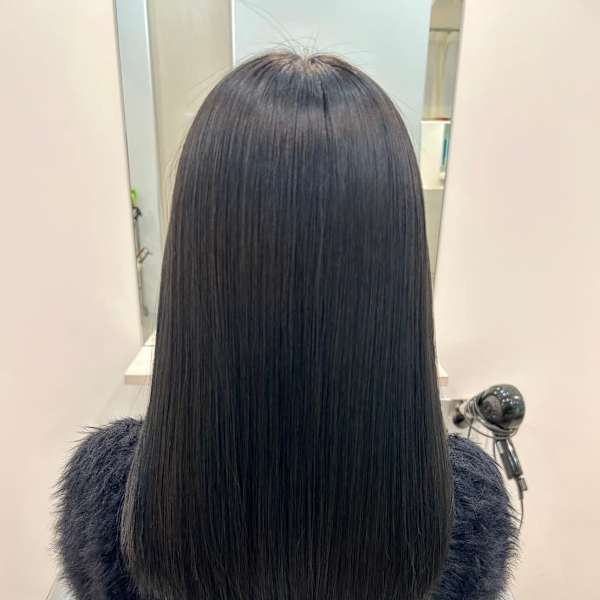 blue black × 重めロング
