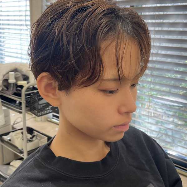 ハンサムショート×パーマ