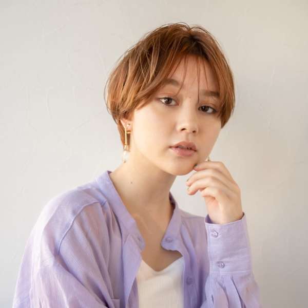 【石井知希】ショートパーマ×オレンジ