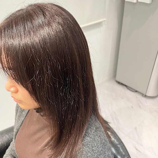 ショコラベージュ×レイヤースタイル