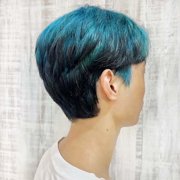 シアン×ブラック×エンドカラー