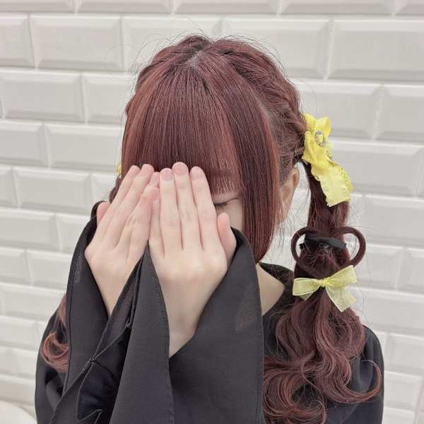 推しカラー編み込みハートツイン*まゆ