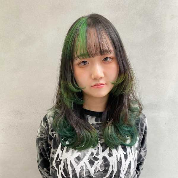 【大澤鈴音】ロングウルフ×デザインカラー