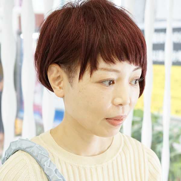 刈り上げ ショート ボブ アシンメトリー