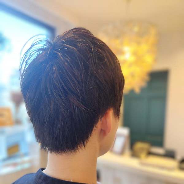 ベリーショート×オレンジハイライト