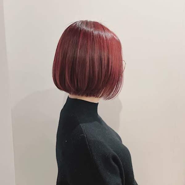 ブリーチなしのレッドボブ