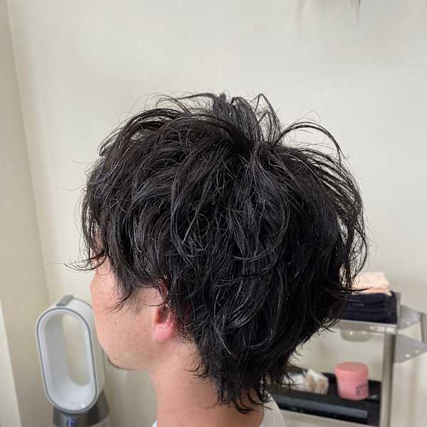 メンズウルフ×ゆるふわパーマ