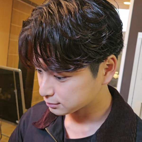 フェザーパーマ×ブラックピンパーマ