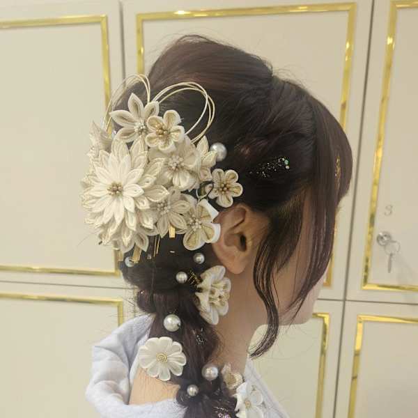 成人式サイド編み下ろし|KOZO AiM 竹ノ塚西口店