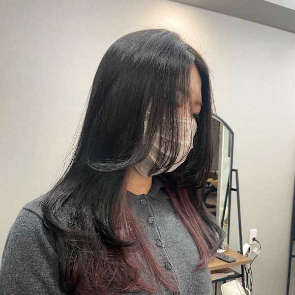 大人可愛い/インナーカラー|latte hair lily