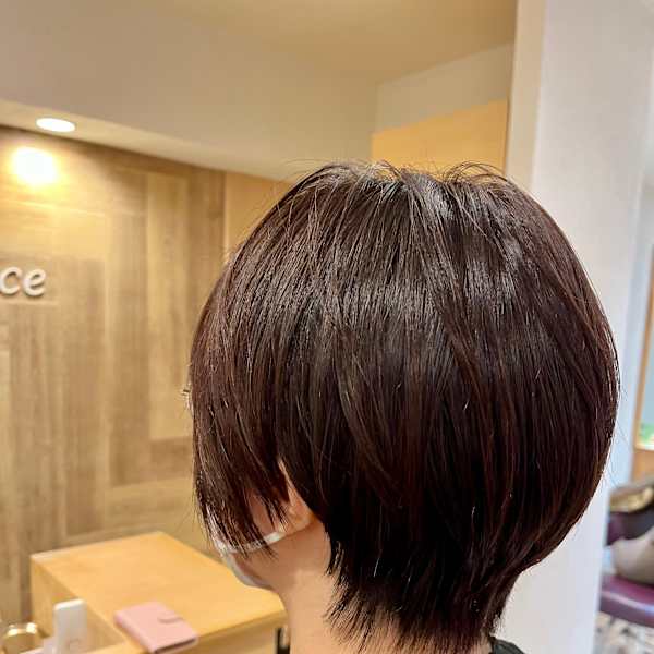 【Terrace】くびれショート×ピンクブラウン(白髪有り)