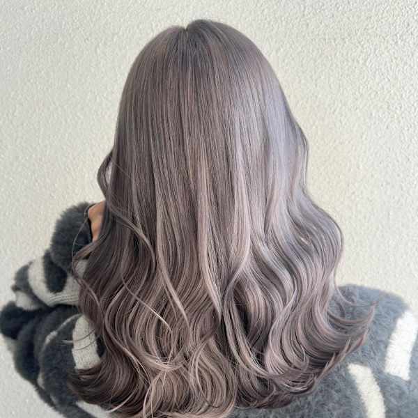 ホワイトグレージュ_ラベンダーミルクティー_ グレージュ