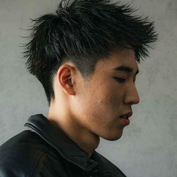 アップバング/短髪/ツーブロック/刈り上げ/ビシネス/社会人|gao produced by revo