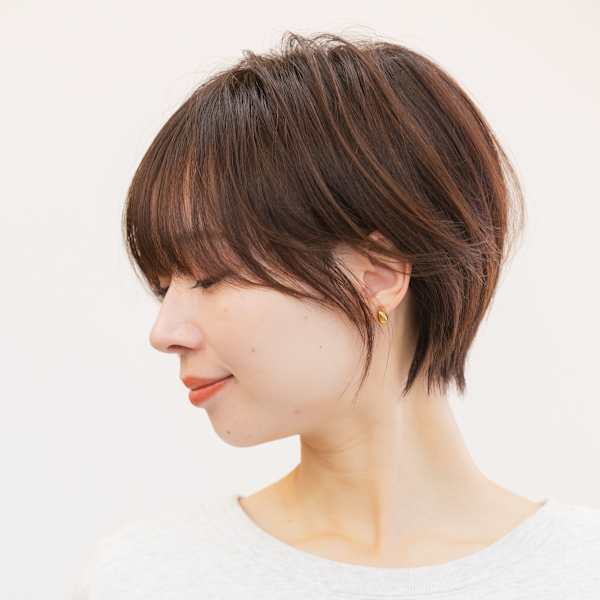 ナチュラル前髪ありショート20代30代40代50代