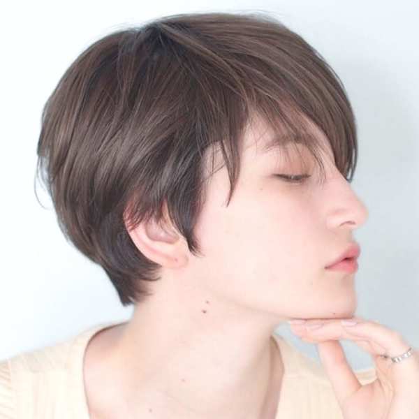 ショート・ボブ/白髪ぼかし/ハイライト/絶壁解消/