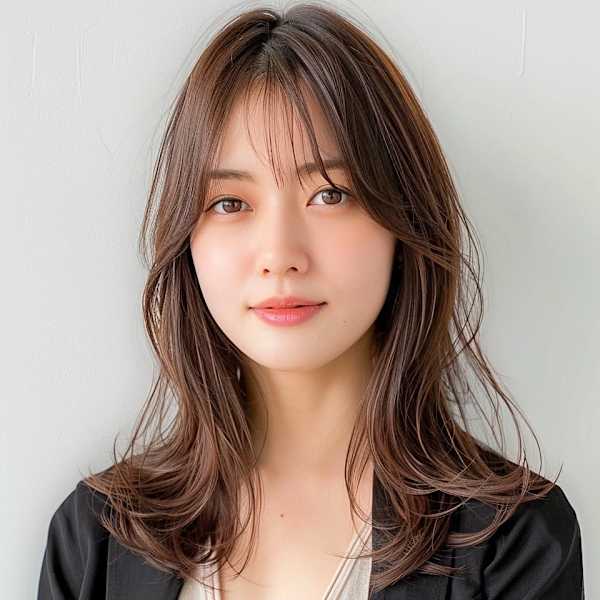 レイヤー/ロング/韓国風/大人女性/薬院