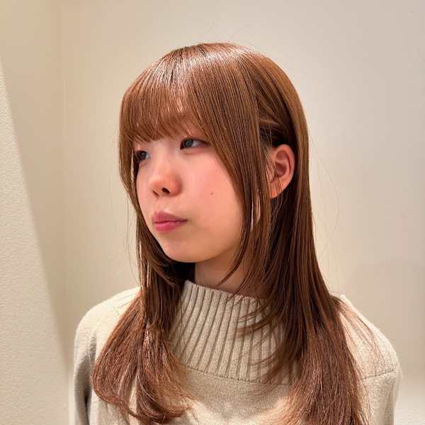 顔まわりフェイスラインレイヤー(ロングスタイル)