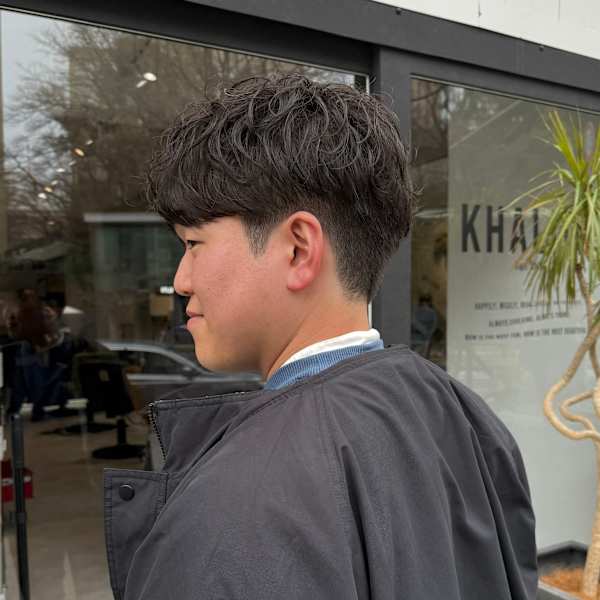 【 刈り上げマッシュ × ナチュラルパーマ 】