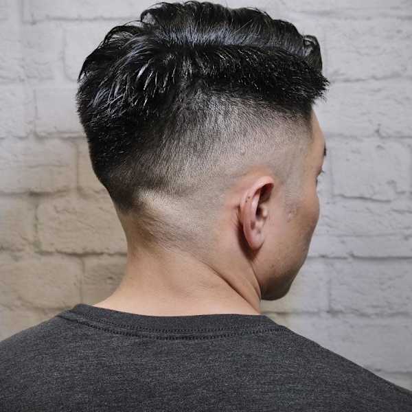 メンズ/ショート/フェード/刈り上げ/黒髪/ベリーショート
