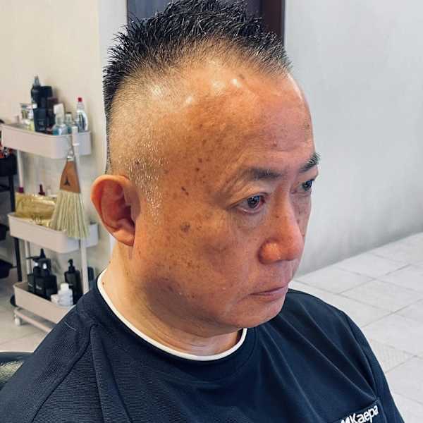 【60代 男性】ロンドンフェードモヒカン(大宮/バーバー)