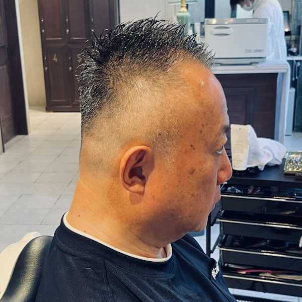 【60代 男性】ロンドンフェードモヒカン(大宮/バーバー)